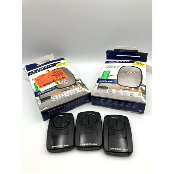 Chamberlain KLIK5U Universal Garage Door Opener Remote Control lot of 3 - Picture 1 of 7